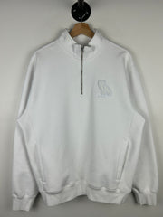 OVO Owl White Quarter Zip Sweater