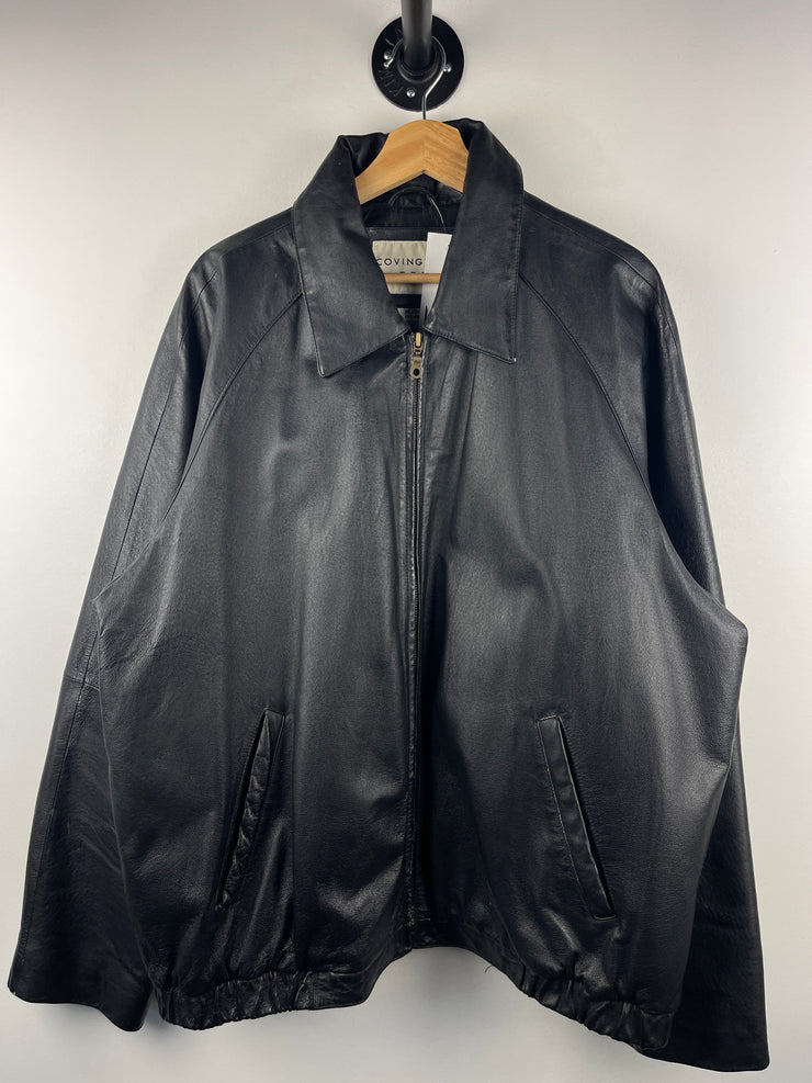 Vintage Convington Black Leather Bomber Jacket
