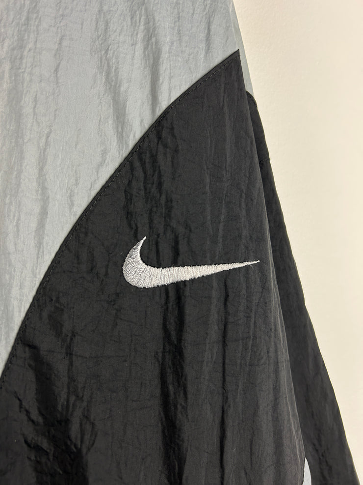 Vintage 90s Nike Swoosh Black Grey White Windbreaker