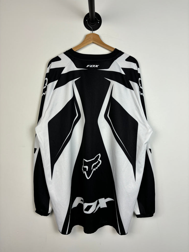 Vintage Fox Racing White & Black Jersey