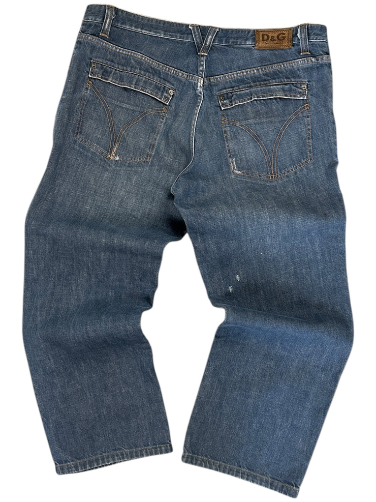 Vintage Dolce & Gabbana Baggy Blue Denim Jeans