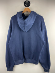 Vintage 90s Wilson Embroidered Navy Zip Up Hoodie