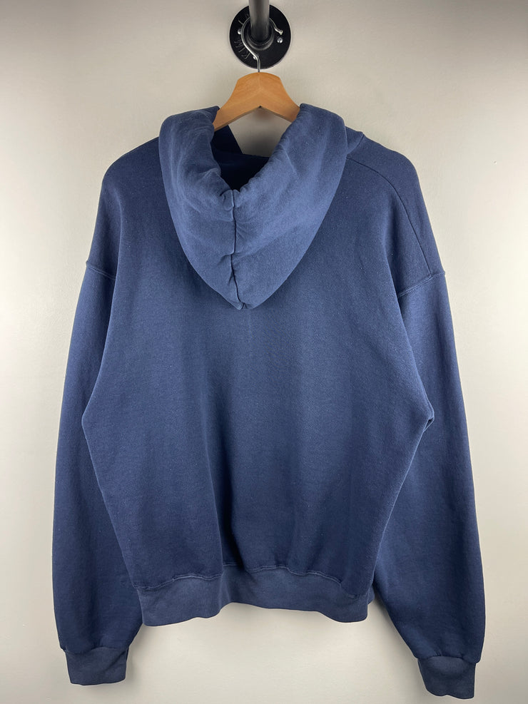 Vintage 90s Wilson Embroidered Navy Zip Up Hoodie