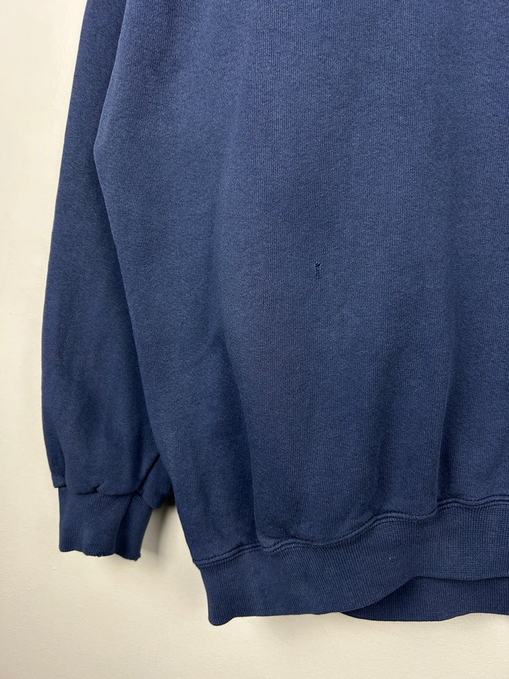 Vintage 90s Adidas Big Logo Navy Crewneck