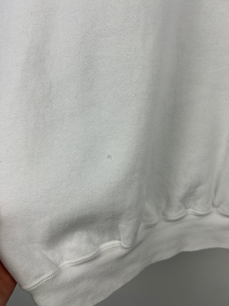 Vintage 90s Russell Athletic Blank White Crewneck