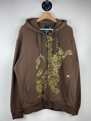 Vintage Y2K Enyce Lion Brown Zip Up Hoodie