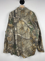 Vintage Cabellas Real Tree Camo Button Up Long Sleeve Shirt