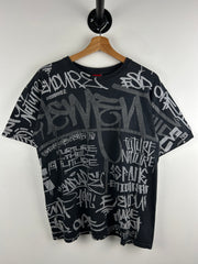 Vintage Element Skateboards All Over Print Black Tee
