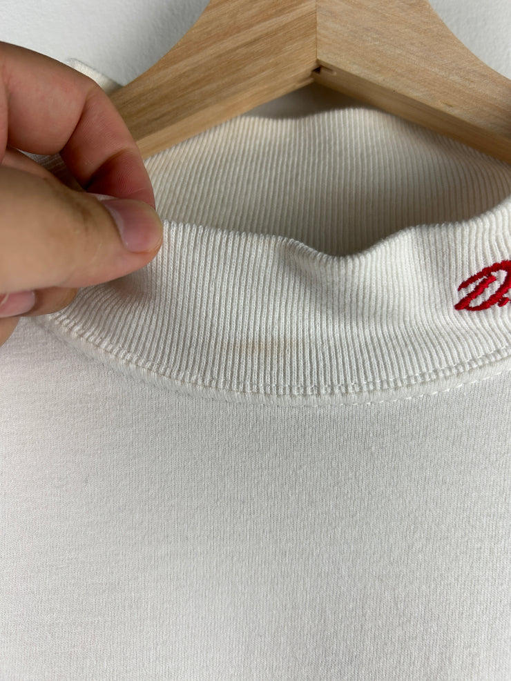 Vintage 90s Dare White Mockneck Long Sleeve