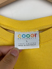 Vintage 90s Coogi Australia Spellout Yellow Tee