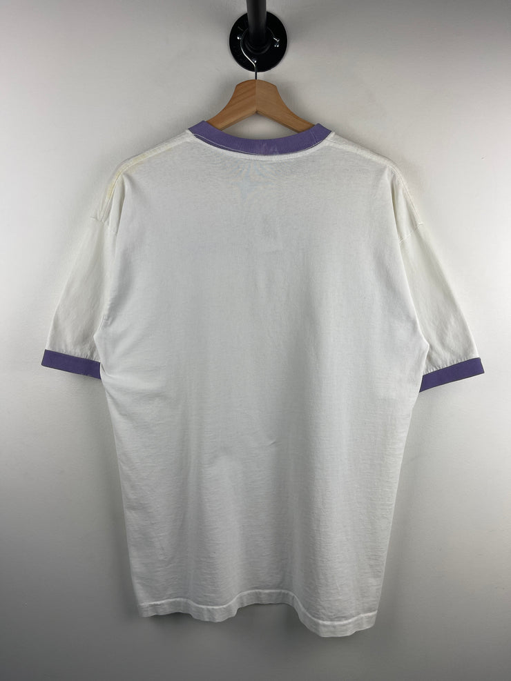 Vintage 90s Stanley Desantis GI Joe White Ringer Tee