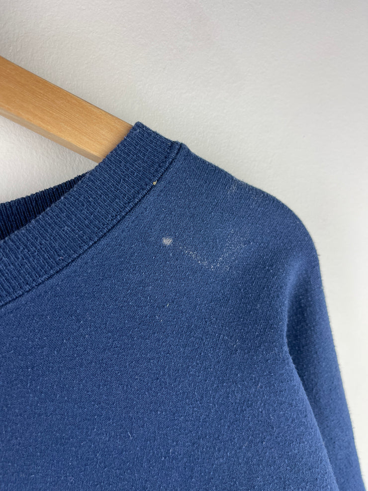 Vintage 90s Champion Spellout Embroidered Navy Crewneck