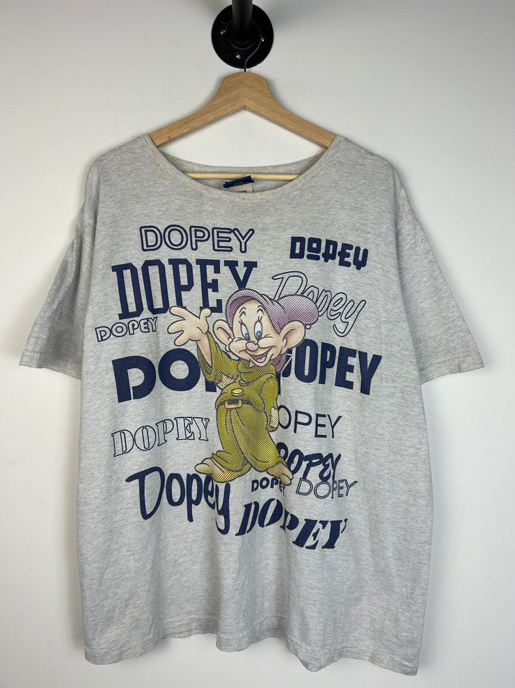 Vintage Y2K Disney Dopey Grey Tee