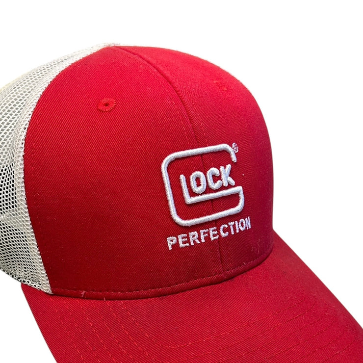 Vintage Glock Perfection Red Trucker Hat