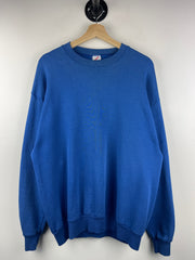 Vintage 90s Jerzees Blank Blue Crewneck