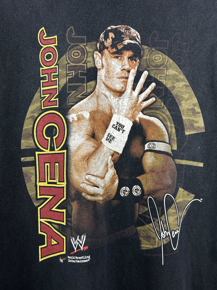 Vintage WWE John Cena You Cant See Me Black Tee