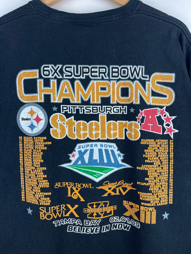 Vintage NFL Pittsburgh Steelers Rings Grey Tee