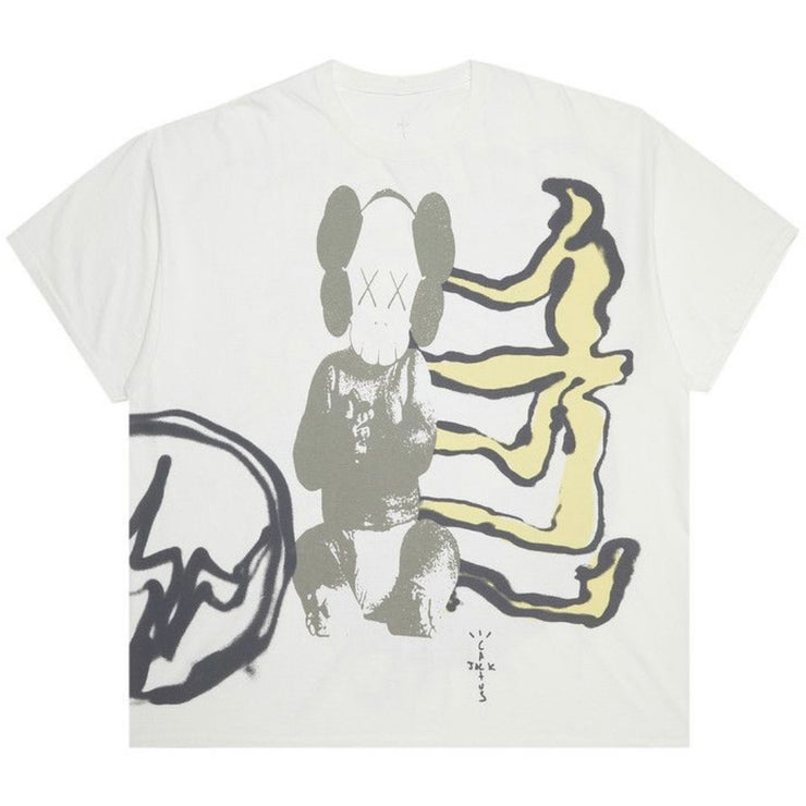 Travis Scott X Kaws X Fragment SS21 White Tee