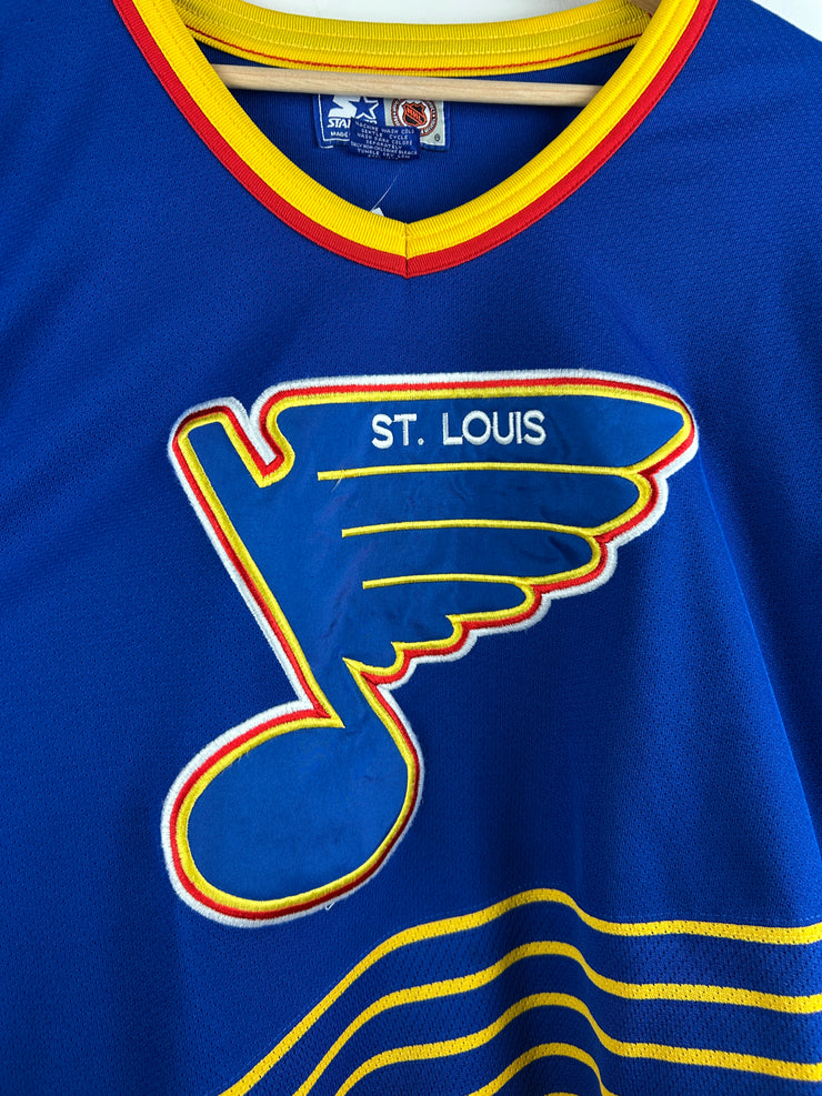 Vintage 90s NHL Starter St Louis Blues Blue Hockey Jersey