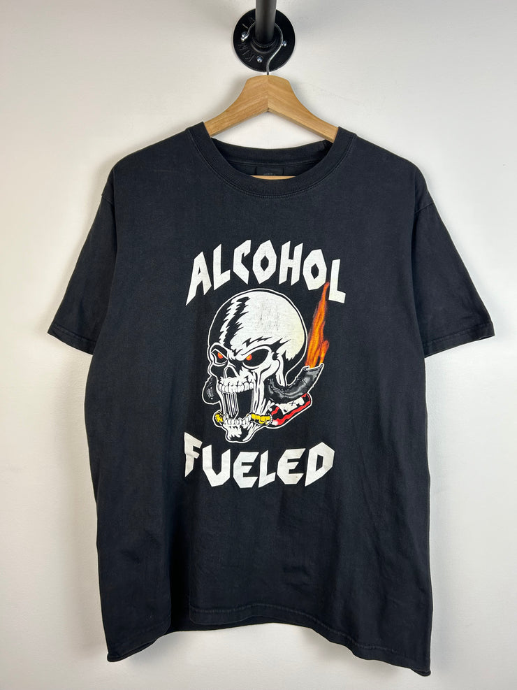 Vintage 2001 WWF Stone Cold Steve Auston Alcohol Fueled Black Tee