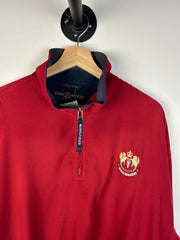 Vintage 90's Tommy Hilfiger Golf Invicta Red Quarter Zip Windbreaker