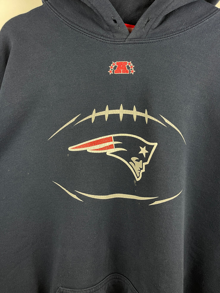 Vintage NFL New England Patriots Football Navy Hoodie