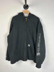 Vintage Y2K Carhartt Insulated Zip Up Black Hoodie