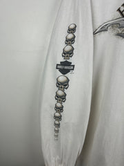 Vintage 2003 Harley Davidson Skulls White Long Sleeve