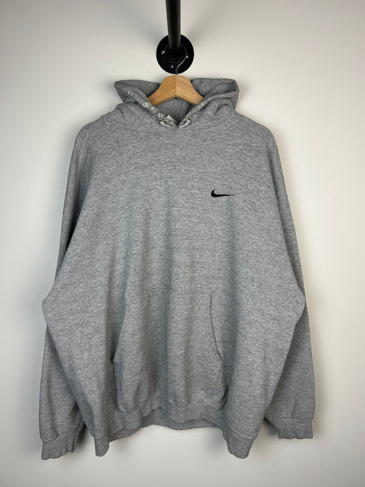 Vintage 90s Nike Mini Swoosh Grey Hoodie