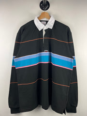 Noah Striped Black Rugby Long Sleeve