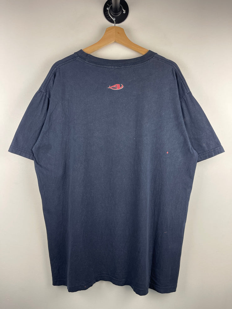 Vintage 90s Aeropostale Spellout Faded Navy Tee