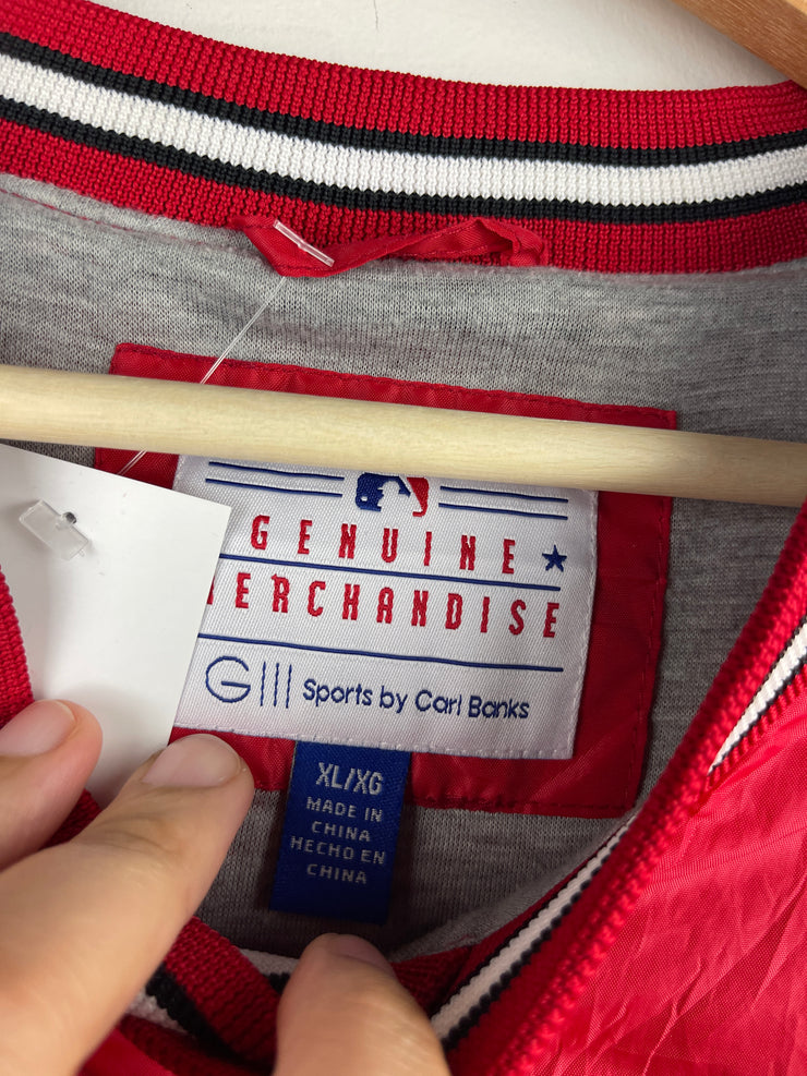 Vintage MLB Cincinnati Reds Embroidered Red Pullover Windbreaker