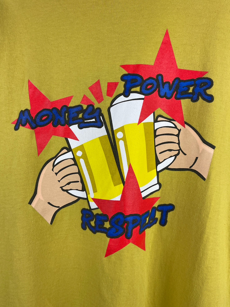 Supreme FW19 Money Power Respect Acid Yellow Tee