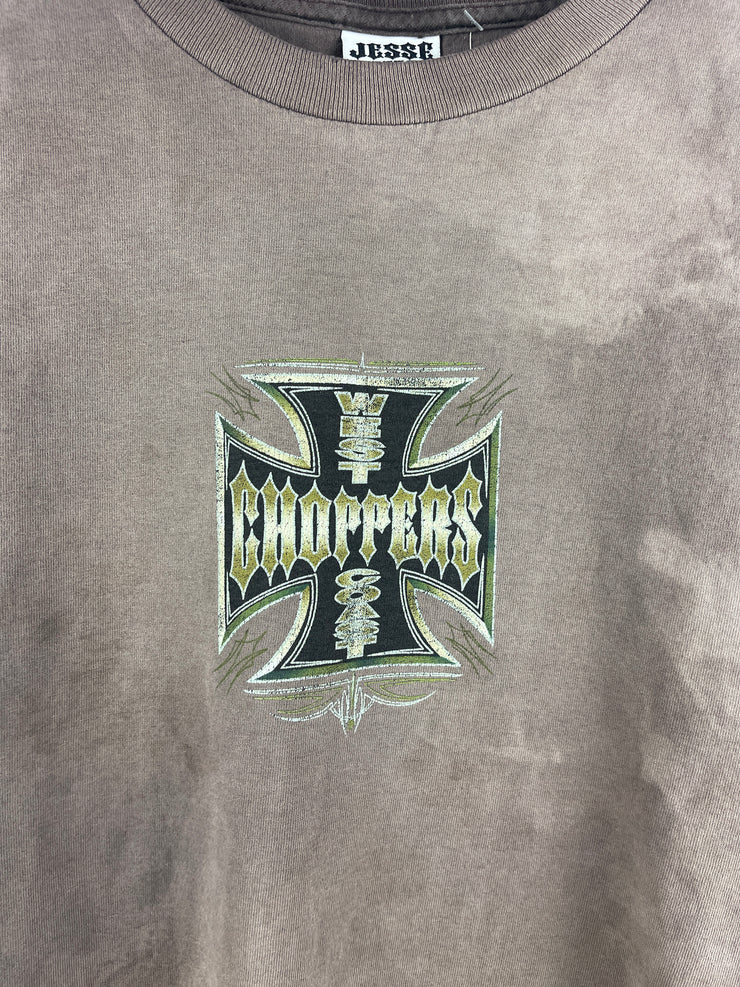 Vintage West Coast Choppers Chrome Logo Faded Tee