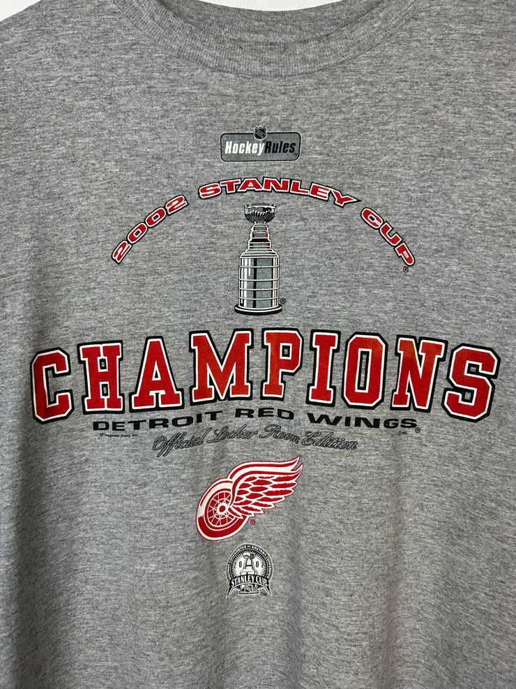 Vintage NHL Detroit Red Wings Stanley Cup Champions Grey Tee