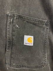 Vintage Carhartt Blanket Lined Faded Black Button Up Long Sleeve Shirt