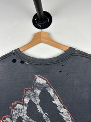 Vintage 90s NHL Philadelphia Flyers Black Thrashed Cut Off Tank Top