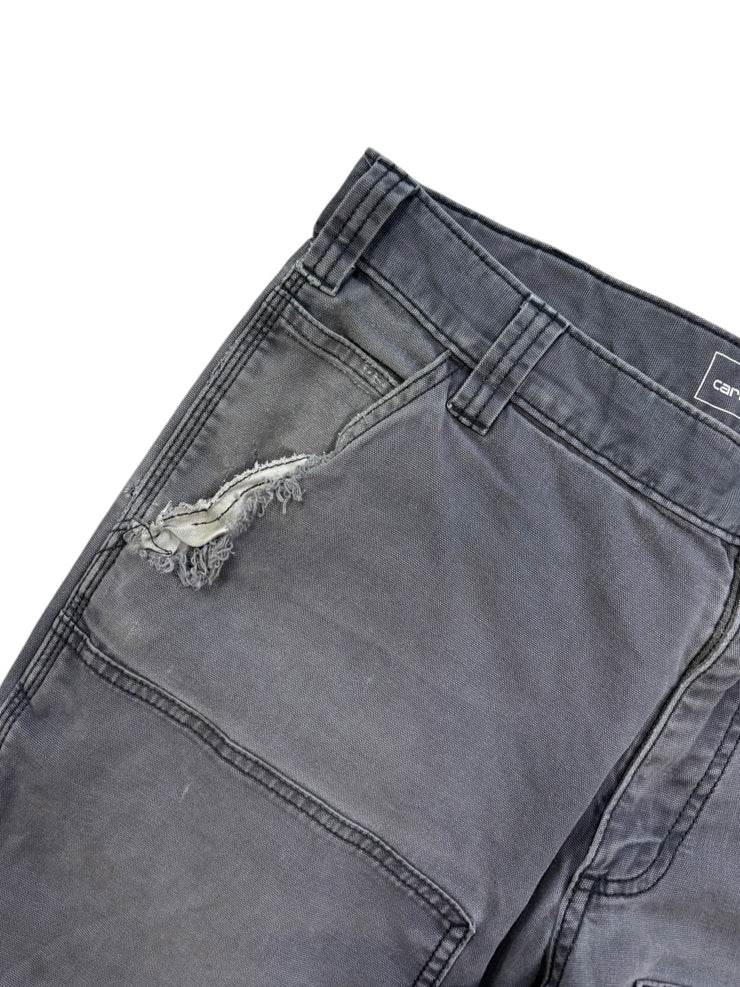 Vintage Carhartt Relaxed Fit Double Knee Grey Work Pants