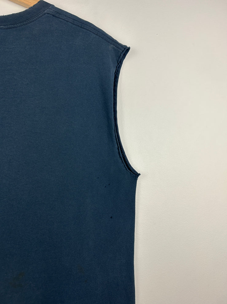 Vintage West Coast Choppers Navy Cut Off Tank Top