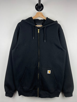 Vintage Carhartt Patch Black Zip Up Hoodie