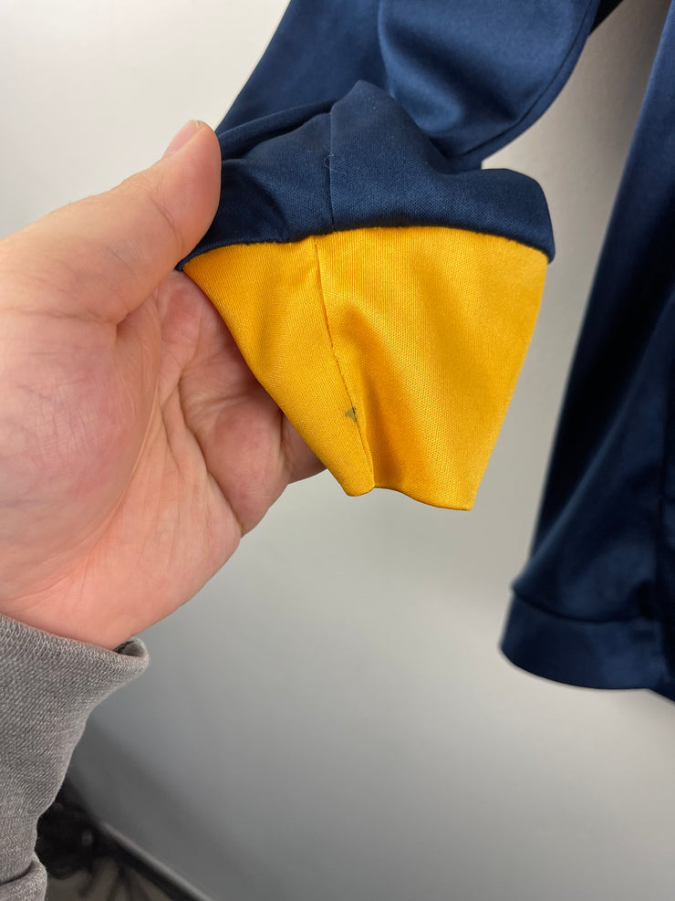 Vintage 90s West Genesse Wildcats Navy & Yellow Long Sleeve Soccer Jersey