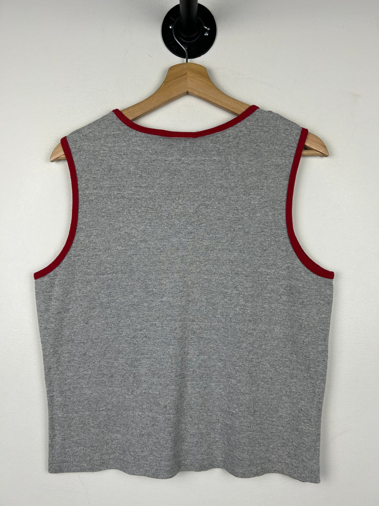 Vintage 90s Winnie The Pooh Grey & Red Women’s Tank Top