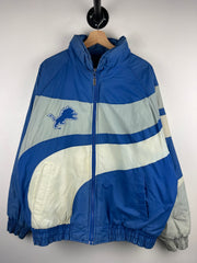 Vintage 90s NFL Logo 7 Detroit Lions Blue & Grey Jacket