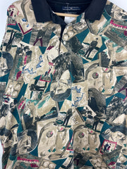 Vintage Dockers Golf All Over Print Polo Shirt