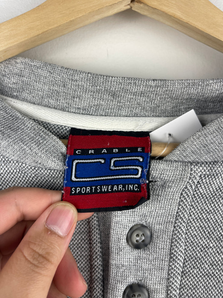 Vintage 90s Crable Sportswear Golf Woods & Irons Grey Crewneck