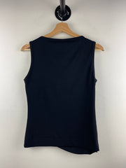 Vintage 90's Le Chateau Dragon Fly Chains Print Women's Black Tank