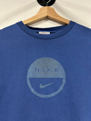 Vintage 90's Nike Swoosh Spellout Blue Tee