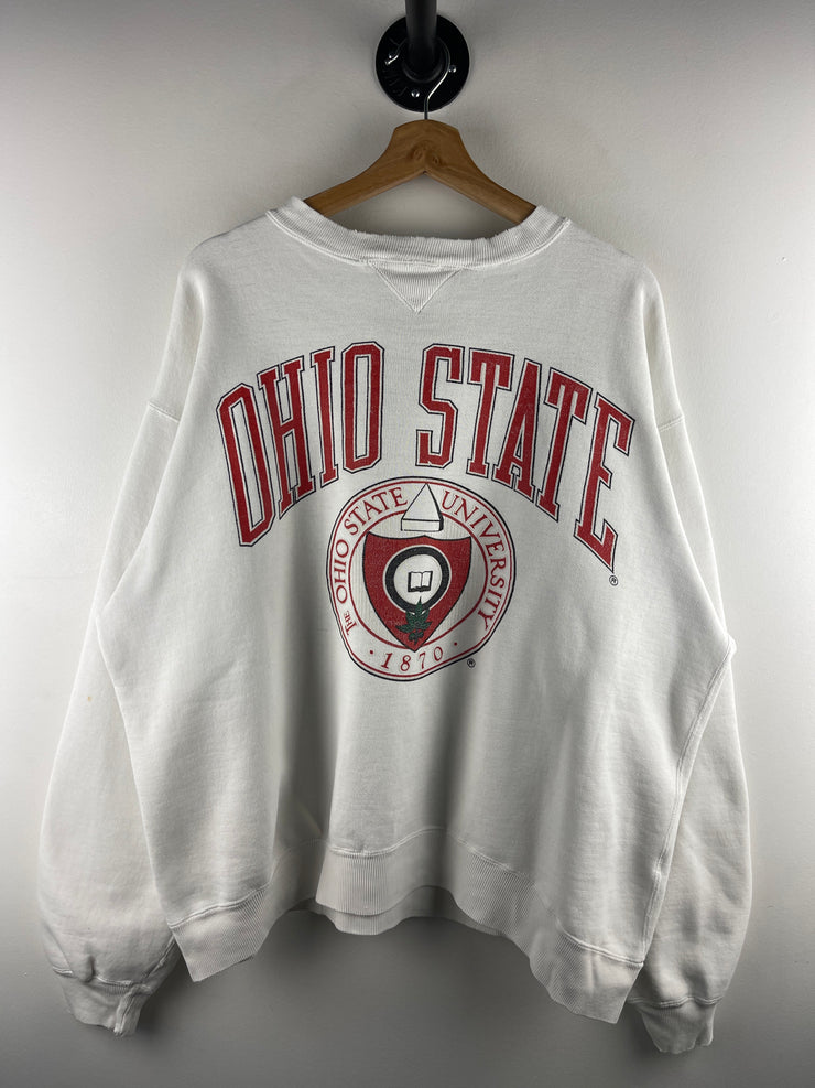 Vintage 90s Ohio State University White Crewneck