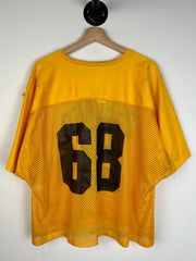 Vintage 90's Reebok Zeeland Cropped Mesh Yellow Football Jersey