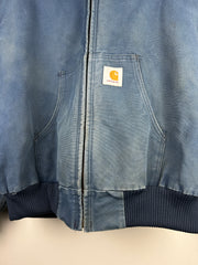 Vintage Carhartt Active Faded Navy Hooded Work Jacket J04 NVY